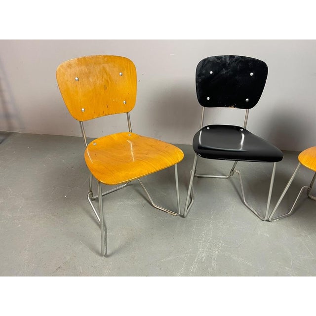 Mid-Century Modern Folding Dining Chairs by Armin Wirth for Aluflex, Switzerland, 1951, Set of 3 For Sale - Image 3 of 7