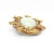 Vintage 14k Gold and Opal Cabochon Floral Brooch For Sale - Image 9 of 12