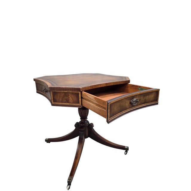 Antique a.l. Stein Chicago Mahogany Duncan Phyfe Style Lamp Table For Sale In Chicago - Image 6 of 10