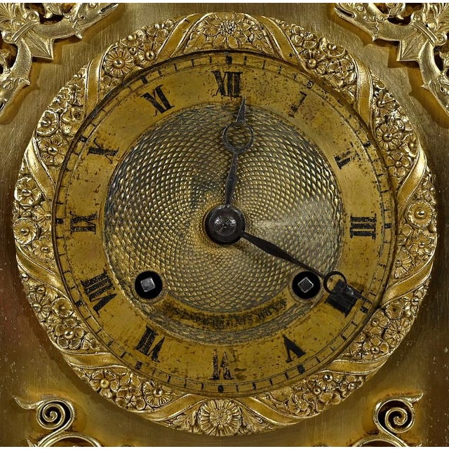 Golden Bronze Clock by A. Destape, 1800s For Sale - Image 10 of 18