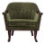 Norwegian Armchair in Green Furniture Fabric and Teak Wood, 1970s For Sale