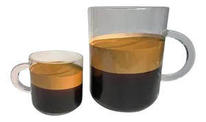 1970s Pop Art Andy Warhol Style Gigantic Lucite Espresso Cups Sculpture