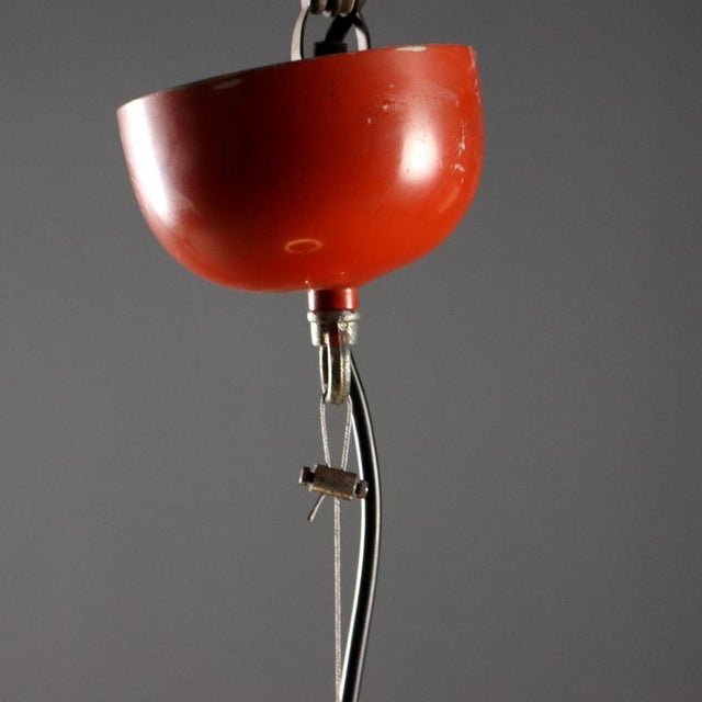 Vintage Lamp in Enamelled Aluminium and Glass, 1960s For Sale - Image 4 of 10