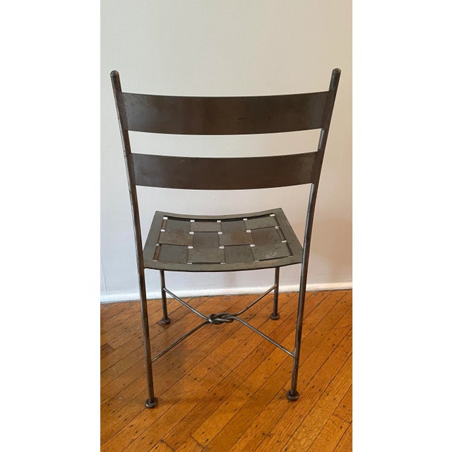 Pair Artisan 1960s Iron Patio Chairs For Sale - Image 11 of 13