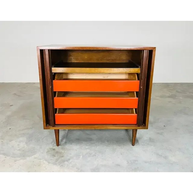 Mid-Century Modern Vintage Walnut Tambour Low Cabinet by Greta Grossman for Glenn of California For Sale - Image 3 of 8