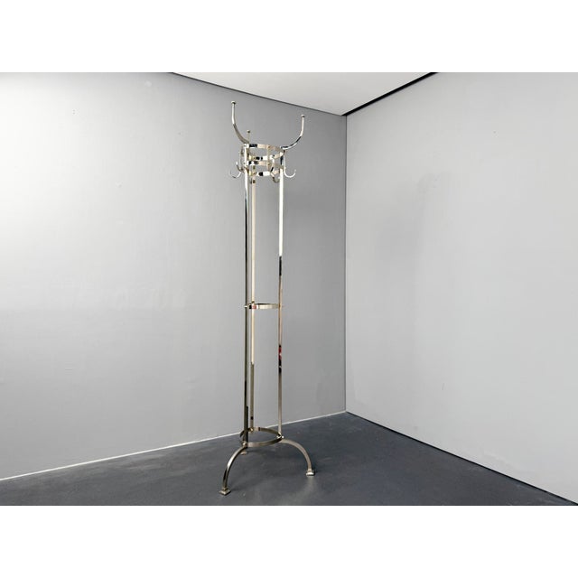 Metal Nymphenburg Coat Rack in Nickel-Plated Brass by Otto Blümel for Classicon, Germany, 1990s For Sale - Image 7 of 7