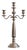 Large Three-Arm Stainless Steel Candelabrum, 1990s For Sale
