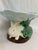 1980s 1985 Haldon Group Majolica Style Bunny Rabbit Compote For Sale - Image 5 of 8