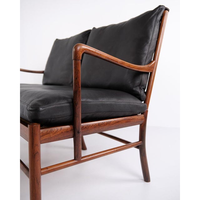 Colonial OW149-2 2-Seater Sofa in Rosewood attributed to Ole Wanscher for P. Jeppesen, 1960s For Sale - Image 13 of 18