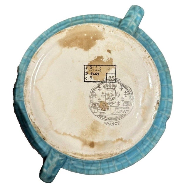 1960s Large Trinket Dish in Polychrome Cloisonné Enamels from Longwy, 1960s For Sale - Image 5 of 6