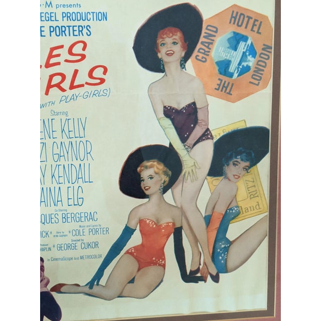1950s Vintage 1950s "Les Girls" Framed Original Movie Poster Print For Sale - Image 5 of 8