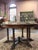 Large Round Carved Tiger Oak Dining / Foyer Table with Barley Twist legs. Solid Wood. Table is sturdy. Top has stains from...