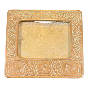 Tiffany Studios New York Zodiac Bronze Doré Desk Calendar Holder or Picture Frame