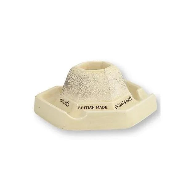 Early 20th Century Midcentury English Minton's Bryant & Mays Matches Matchstriker W/ Ashtray For Sale - Image 5 of 5