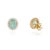 1.89ct Oval Cut Paraiba Stud Earrings With Diamonds in 14k Yellow Gold- A Pair For Sale In New York - Image 6 of 15