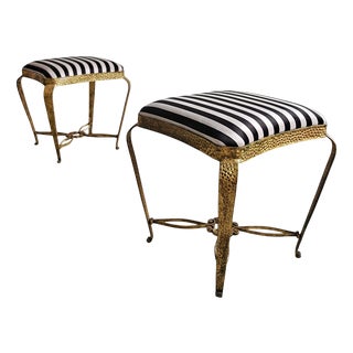 Mid-Century Modern Ottomans attributed to Pier Luigi Colli, Italy, 1950s, Set of 2 For Sale