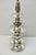 Vintage Italian Mid Century Modern Tall Sculptural Silver Ceramic Table Lamp For Sale - Image 10 of 18