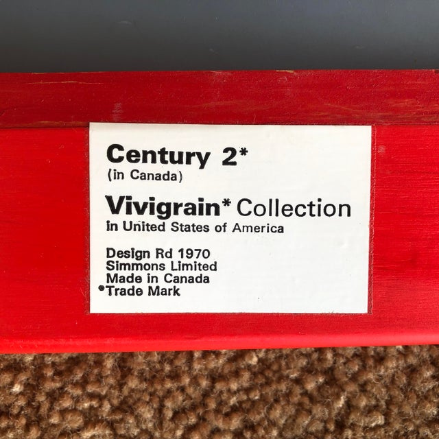 Paint 1970s Simmons Red Modern Vanity Mirror For Sale - Image 7 of 7