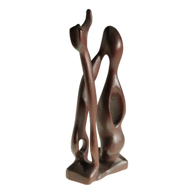 Abstract Teak Sculpture, 1965 For Sale