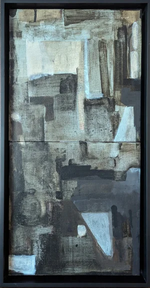Original Framed Diptych by Anne S Abueva