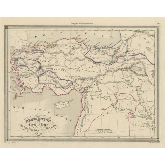 Antique Map of the March of the Ten Thousand, 1845 For Sale - Image 12 of 12