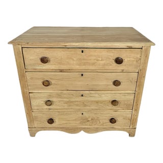 Antique Scrubbed Pine Chest of Drawers For Sale