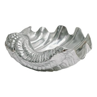 1980 Vintage Arthur Court Oversized Clam Shell Centerpiece Bowl For Sale