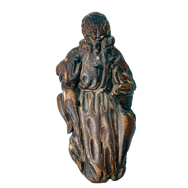 16th Century Antique Carved Wooden Female Sculpture For Sale - Image 5 of 10