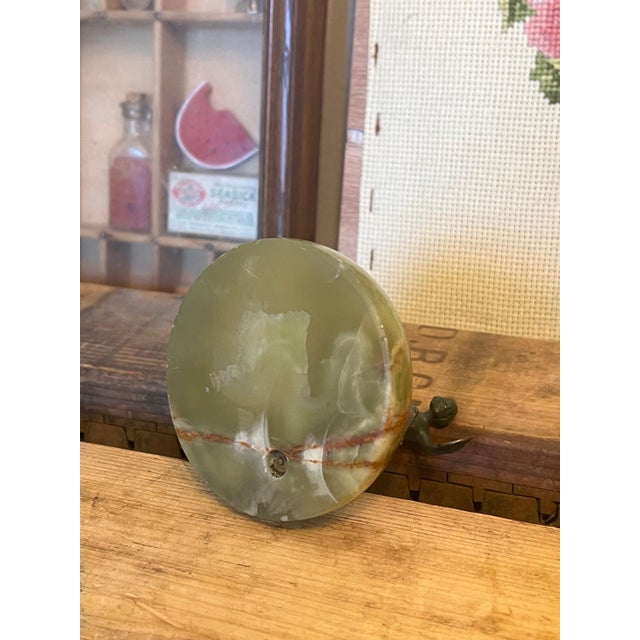 Metal 1970s Vintage Art Deco Dancing Disc Bowl Lady Sculpture For Sale - Image 7 of 7