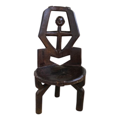 Makonde Chair in Wood For Sale