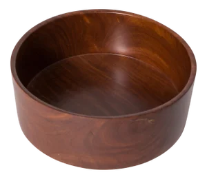 Hand Carved Corteza Lingnum Vitae Cylindrical Bowl