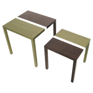 Partenope Coffee Tables in V2 Pattern Marquetry by Architetti Artigiani Anonimi, Set of 2 For Sale