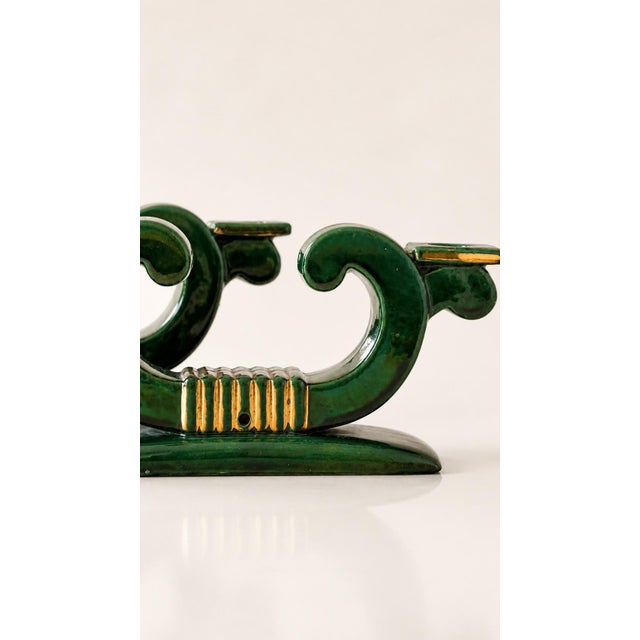 Vintage Candlesticks in Ceramic from Saint Clément, 1960, Set of 2 For Sale - Image 3 of 7