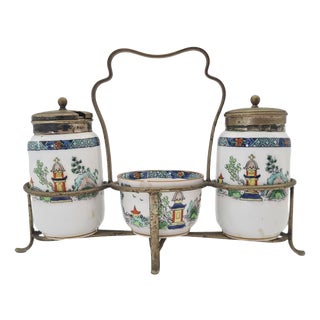 Vintage Pagoda Spice Set from Crown Staffordshire, England, 1970s For Sale