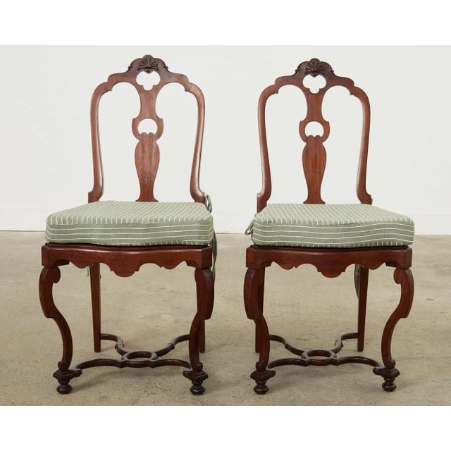 Set of Ten English Chippendale Style Mahogany Dining Chairs For Sale - Image 11 of 13