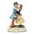 Vintage Italian Ceramic Capodimonte Porcelain Figure Boy & Girl "First Kiss" For Sale