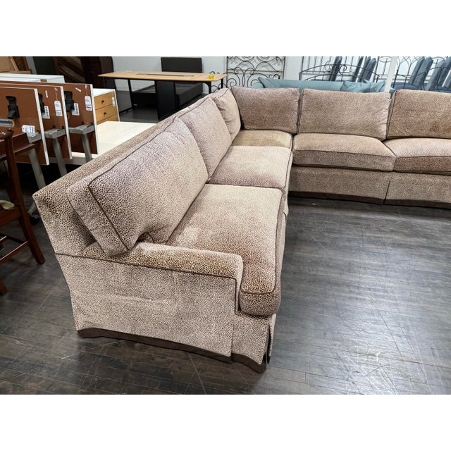 Bespoke Crushed Velvet Leopard Sectional For Sale - Image 4 of 12