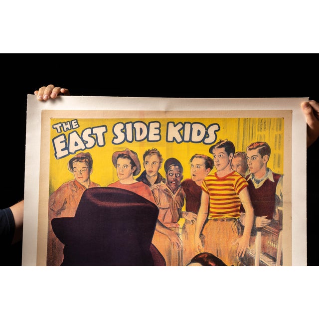 Folk Art Matted Vintage Original "Boys of the City" East Side Kids Movie Poster For Sale - Image 3 of 9