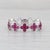 Red 0.78ctw Ruby Flower Ring 18k White Gold Stackable Size 6.5 Band For Sale - Image 8 of 8