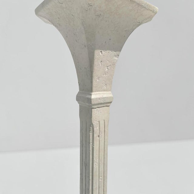Ivory Vintage Travertine Stone Floor Lamp For Sale - Image 8 of 13