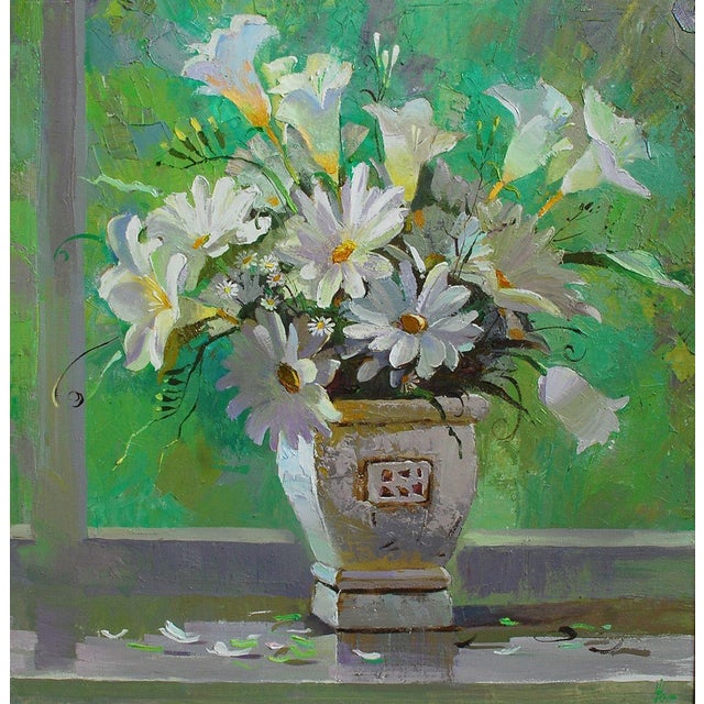 Oil Painting Daisies Egor Ktpatunov For Sale