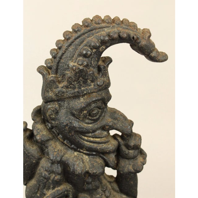 19th Century Cast Iron Court Jester W Dog or Mr Punch Door Stop Chairish
