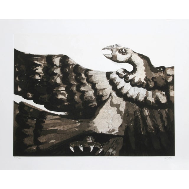 1980s Victor Delfin, Condor Ii, Etching For Sale - Image 5 of 5