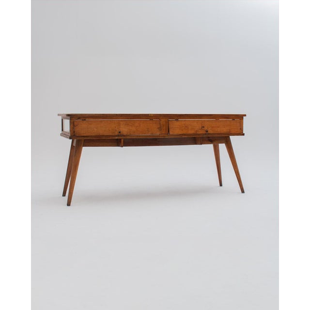 Beautiful mid-century Nordic style display stand in teak wood. Very good condition, but shows signs of age on the interior...