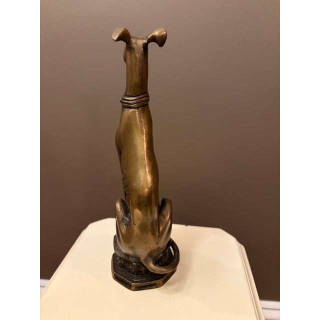 Mid 20th Century Brass Greyhound / Whippet Dog For Sale - Image 5 of 5