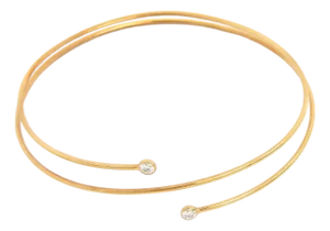 Mid 20th Century Tiffany & Co. Peretti Diamond Hoop 18k Yellow Gold Bangle Bracelet
