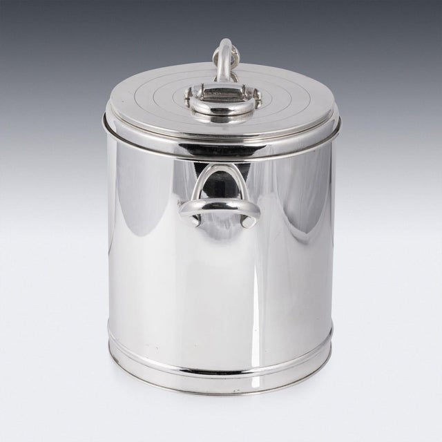 Vintage Italian Silver Plated Ice Bucket by Gucci, 1980 For Sale - Image 3 of 10