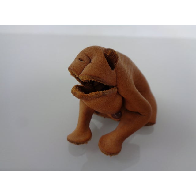 Handmade Leather Frog from Deru Wiesbaden, Germany, 1960s For Sale - Image 11 of 17