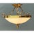 Hollywood Regency Vintage Metal and Glass Greek Key Pendant Light For Sale - Image 3 of 12