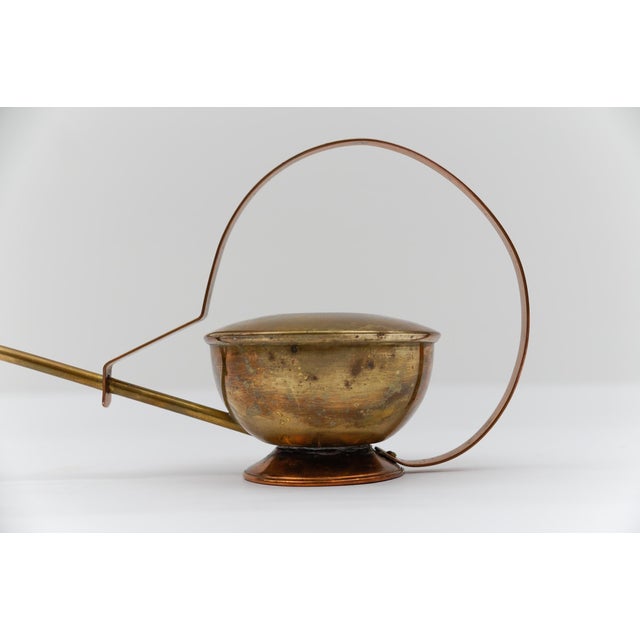 Metal Vintage Austrian Brass and Copper Watering Can, 1950s For Sale - Image 7 of 12
